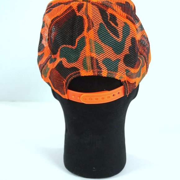 Vintage Discovering Snapback Spellout Orange Hunter Camo Truck Hat UP TV6 Yooper - Picture 3 of 6